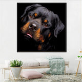 Maxbell Full Drill Black Dog DIY 5D Diamond Painting Embroidery DIY Paint By Number Kit Home Wall Decoration