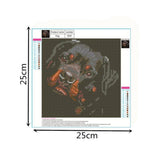Maxbell Full Drill Black Dog DIY 5D Diamond Painting Embroidery DIY Paint By Number Kit Home Wall Decoration