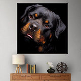 Maxbell Full Drill Black Dog DIY 5D Diamond Painting Embroidery DIY Paint By Number Kit Home Wall Decoration