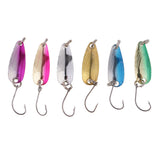 Maxbell Fishing Lures Metal Spoon Spinner Bait for Trout Bass Salmon w//Hook 2.5g