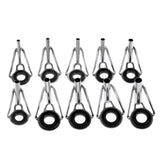 Maxbell 80pcs Stainless Steel Fishing Rod Tip Ring Eye Guide Repair Set Kit with Box