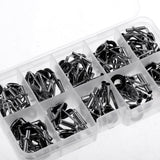Maxbell 80pcs Stainless Steel Fishing Rod Tip Ring Eye Guide Repair Set Kit with Box