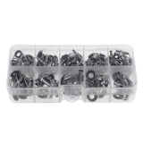 Maxbell 80pcs Stainless Steel Fishing Rod Tip Ring Eye Guide Repair Set Kit with Box