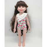 Maxbell Lovely Fruit Pattern Doll Summer Beach Accessory One-piece Swimsuit for 18 inch American Girl Dolls