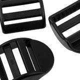 Maxbell Set of 10pcs Black Durable Plastic Slide Buckles for 25mm/ 1 inch Outdoor Camping Backpack Webbing Strap