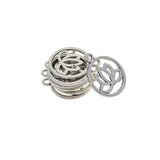 Maxbell 30 Pieces Tibetan Silver Hollow Out Yoga Lotus Flower Pendant Charms DIY Making