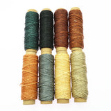 Maxbell 22 Pieces Leather Craft Hand Stitching Sewing Tools Awl Waxed Thread Thimble Kit