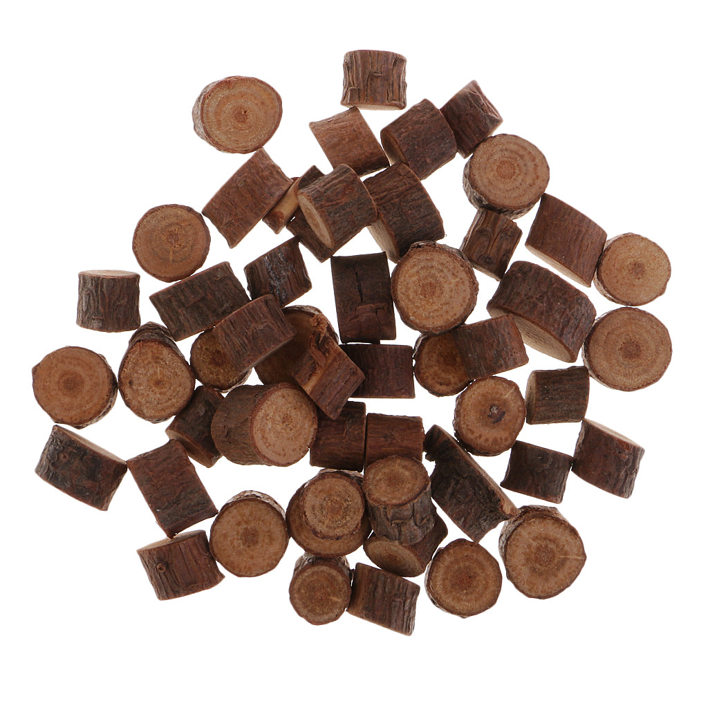 Maxbell 50 Pieces Rustic Round Wood Log Slices Discs for DIY Crafts Wedding Centerpieces