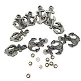 Maxbell 10 Sets Alloy Anchor Stud Rivets For Jackets Hats Leathercraft DIY Accessories