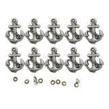 Maxbell 10 Sets Alloy Anchor Stud Rivets For Jackets Hats Leathercraft DIY Accessories