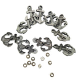 Maxbell 10 Sets Alloy Anchor Stud Rivets For Jackets Hats Leathercraft DIY Accessories