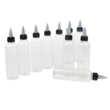 Maxbell 10 Pcs Empty Plastic Bottles with Twist Top Cap for Solvents, Oils, Paint, Ink, Liquid Gule 120ml