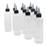 Maxbell 10 Pcs Empty Plastic Bottles with Twist Top Cap for Solvents, Oils, Paint, Ink, Liquid Gule 120ml