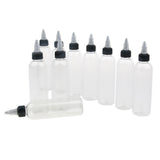 Maxbell 10 Pcs Empty Plastic Bottles with Twist Top Cap for Solvents, Oils, Paint, Ink, Liquid Gule 120ml