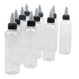 Maxbell 10 Pcs Empty Plastic Bottles with Twist Top Cap for Solvents, Oils, Paint, Ink, Liquid Gule 120ml