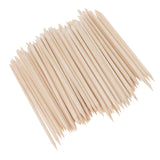 Maxbell 100 Pieces Disposable Wooden 4.33 x 0.15 inch Nail Art Manicure Toenail Sticks Cuticle Pushers Remover Tool