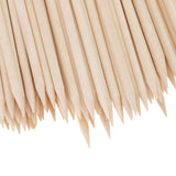 Maxbell 100 Pieces Disposable Wooden 4.33 x 0.15 inch Nail Art Manicure Toenail Sticks Cuticle Pushers Remover Tool