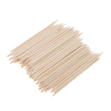 Maxbell 100 Pieces Disposable Wooden 4.33 x 0.15 inch Nail Art Manicure Toenail Sticks Cuticle Pushers Remover Tool