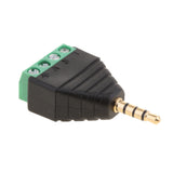 Maxbell 3.5mm 4 Pole Stereo TRRS Audio Vedio Male to 4 Screw Terminal Female Headphone Balum Converter Adapter