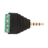 Maxbell 3.5mm 4 Pole Stereo TRRS Audio Vedio Male to 4 Screw Terminal Female Headphone Balum Converter Adapter