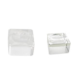 Maxbell Clear Square Crystal Display Stand Holder For 70-80mm Crystal Ball Sphere Globe