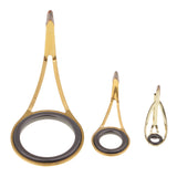 Maxbell 9pcs Fishing Rod Guide Top Tip Eye Ring Rod Repair Kit for Rod Building Stainless Steel Frame