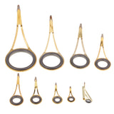 Maxbell 9pcs Fishing Rod Guide Top Tip Eye Ring Rod Repair Kit for Rod Building Stainless Steel Frame