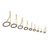 Maxbell 9pcs Fishing Rod Guide Top Tip Eye Ring Rod Repair Kit for Rod Building Stainless Steel Frame