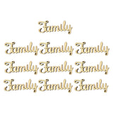 Maxbell Wooden Family Words Creative Development Decorative Party Sweet Family DIY Gift For House Room DIY Creative Decoration Crafts Pack of 10 Pcs