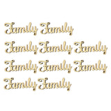 Maxbell Wooden Family Words Creative Development Decorative Party Sweet Family DIY Gift For House Room DIY Creative Decoration Crafts Pack of 10 Pcs