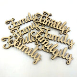 Maxbell Wooden Family Words Creative Development Decorative Party Sweet Family DIY Gift For House Room DIY Creative Decoration Crafts Pack of 10 Pcs