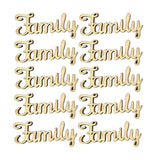 Maxbell Wooden Family Words Creative Development Decorative Party Sweet Family DIY Gift For House Room DIY Creative Decoration Crafts Pack of 10 Pcs