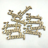 Maxbell Wooden Family Words Creative Development Decorative Party Sweet Family DIY Gift For House Room DIY Creative Decoration Crafts Pack of 10 Pcs