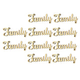 Maxbell Wooden Family Words Creative Development Decorative Party Sweet Family DIY Gift For House Room DIY Creative Decoration Crafts Pack of 10 Pcs