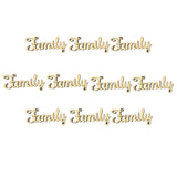 Maxbell Wooden Family Words Creative Development Decorative Party Sweet Family DIY Gift For House Room DIY Creative Decoration Crafts Pack of 10 Pcs