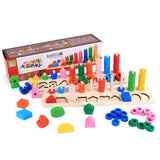 Maxbell Wooden Stacking Rings Tower Numbers Counting Learning Kids Arithmetical Toy