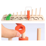 Maxbell Wooden Stacking Rings Tower Numbers Counting Learning Kids Arithmetical Toy