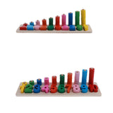 Maxbell Wooden Stacking Rings Tower Numbers Counting Learning Kids Arithmetical Toy