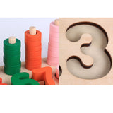 Maxbell Wooden Stacking Rings Tower Numbers Counting Learning Kids Arithmetical Toy