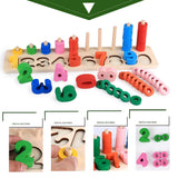 Maxbell Wooden Stacking Rings Tower Numbers Counting Learning Kids Arithmetical Toy