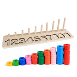 Maxbell Wooden Stacking Rings Tower Numbers Counting Learning Kids Arithmetical Toy