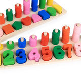 Maxbell Wooden Stacking Rings Tower Numbers Counting Learning Kids Arithmetical Toy