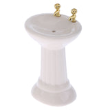 Maxbell 3pcs Mini White Ceramic Bathroom Set for 1:12th Scale Dolls House Furniture