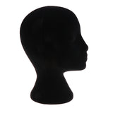 Maxbell 11 Inches Female Foam Mannequin Manikin Head Model Wig Glasses Store Window Display Stand-Black