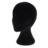 Maxbell 11 Inches Female Foam Mannequin Manikin Head Model Wig Glasses Store Window Display Stand-Black