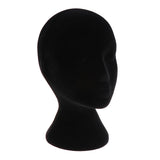 Maxbell 11 Inches Female Foam Mannequin Manikin Head Model Wig Glasses Store Window Display Stand-Black