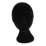 Maxbell 11 Inches Female Foam Mannequin Manikin Head Model Wig Glasses Store Window Display Stand-Black