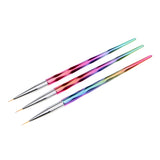 Maxbell 3 Pieces Nails Art Liner Design Decoration Pen Brushes Kit Painting Drawing