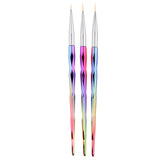 Maxbell 3 Pieces Nails Art Liner Design Decoration Pen Brushes Kit Painting Drawing