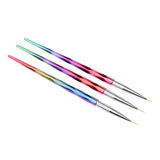 Maxbell 3 Pieces Nails Art Liner Design Decoration Pen Brushes Kit Painting Drawing